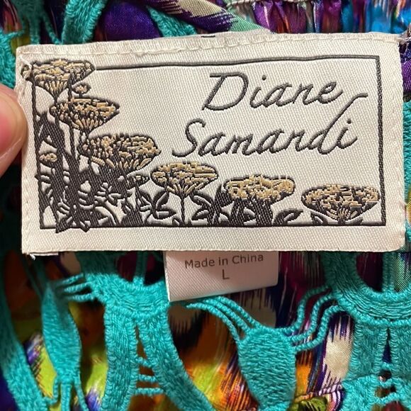 Anthropologie Diane Samandi Multicolored 100% Silk Maxi Sundress - Picture 5 of 10